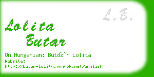 lolita butar business card